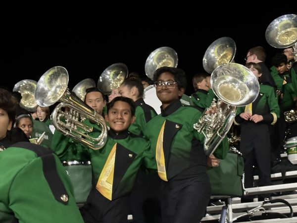 LTHS Band members perform at the football game against Sherman High School on September 15