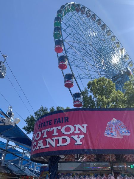 A view of the Ferris Wheel at the Texas State Fair.