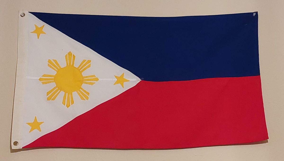 The Philippine Flag displayed in my home.
