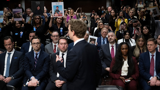 Mark Zuckerberg apologizes to victims of online harm during the heated exchange in the U.S. Senate.

Photo Credit: Thumbnails.cbc.ca, 2024, thumbnails.cbc.ca/maven_legacy/thumbnails/1008/803/new-thumb.jpg?crop=1.777xh:h. 

