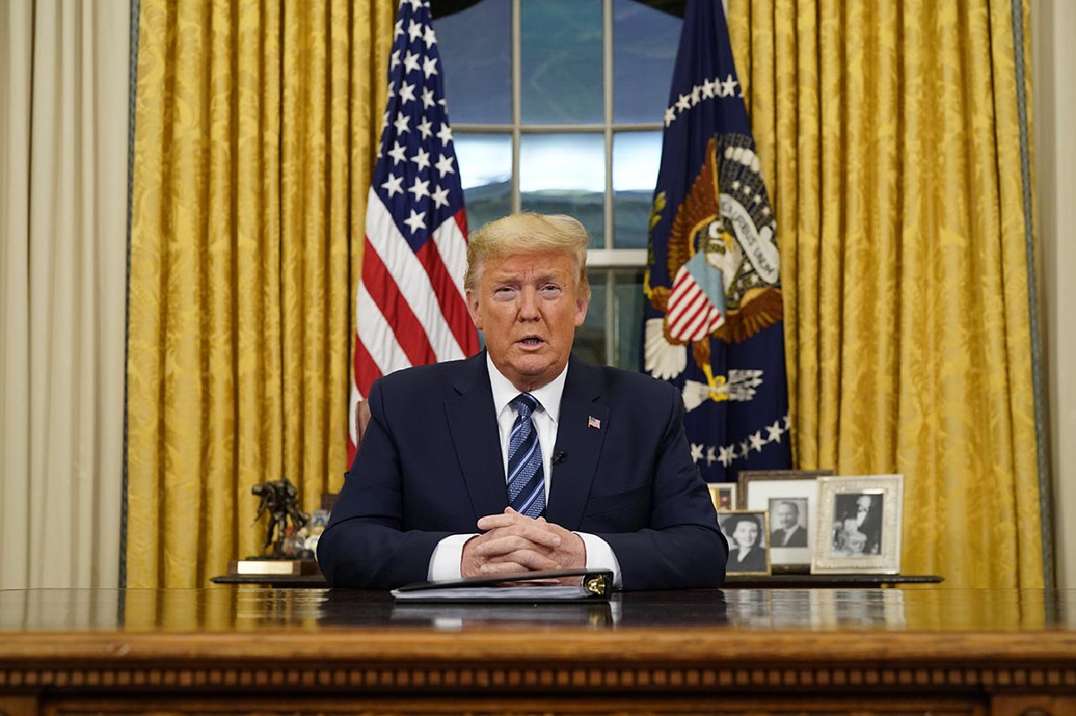 President Donald Trump in the Oval Office