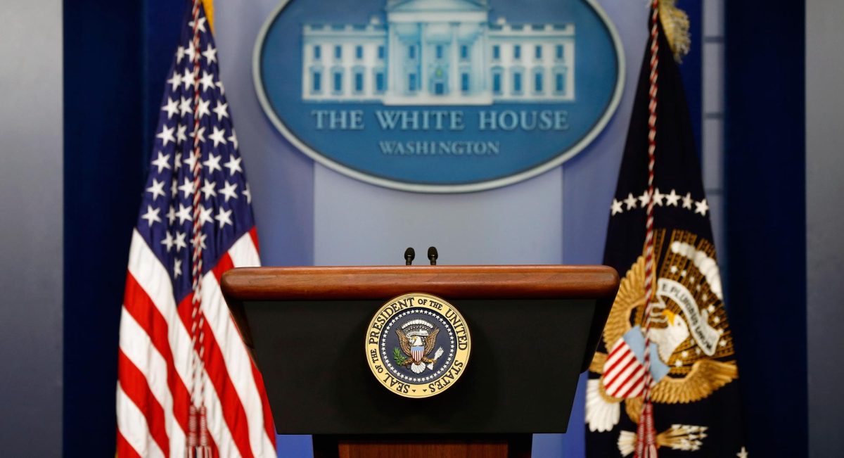 McNamee, WM. (2014) "White House Press Briefing" [Photo]. Getty Images