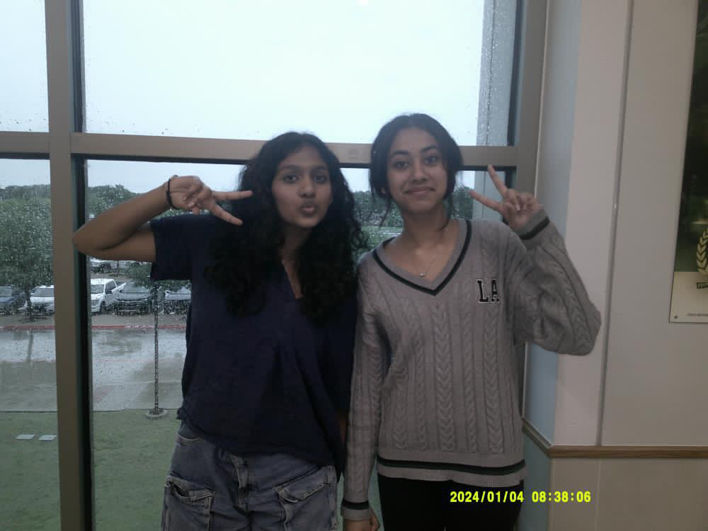 LT students spend time together on a rainy day at school. 